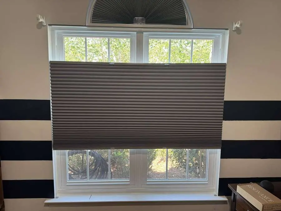 Honeycomb cellular shade installed in a Carolina home